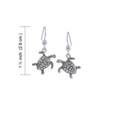 Turtle Sterling Silver Hook Earring JE249 - DiveSilver Jewelry